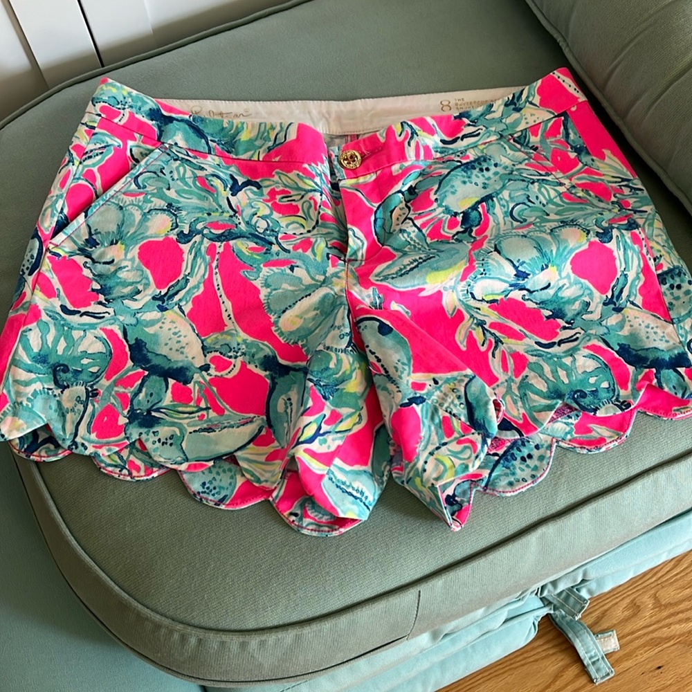 Lilly Pulitzer Lobster Print Buttercup Shorts